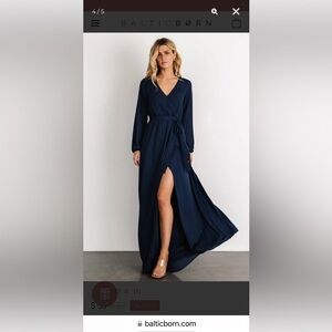 Breanne Faux Wrap Maxi Dress - Navy
Baltic Born Size M